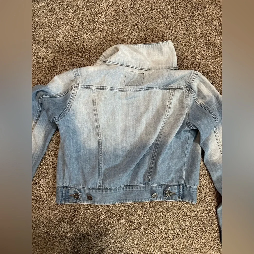 Girls Light Blue Denim Jacket - Picture 5 of 6